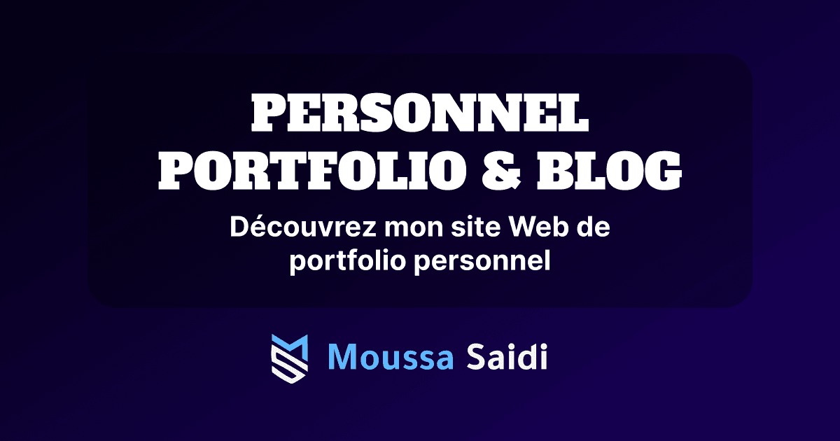 Portfolio Personnel et Blog